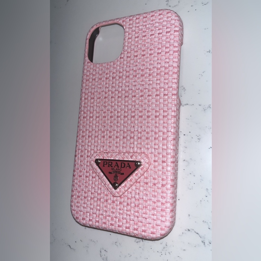 Pink Woven Phone Case